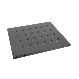 Аксесоар Lanberg 19" fixed shelf 1U / 465x500mm, max load capacity up to 120 kg, black