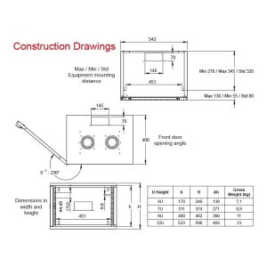 LANDE NET box STB Security Box, 540x400mm, 9U , 19"