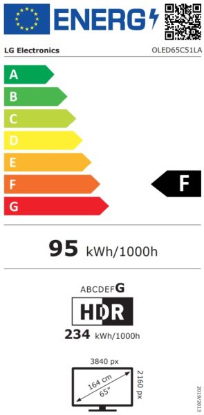 Телевизор LG OLED65C51LA, 65" UHD OLED evo, 4K (3840 x 2160), DVB-C/T2/S2, Full Cinema Screnn, Alpha 9 AI 4K Gen8, 120Hz Native (VRR 144Hz), ThinQ AI, HDR10, VRR, NVIDIA G-SYNC, AMD FreeSync, Dolby Vision, Dolby Atmos, Wi-Fi 6, Bluetooth, HDMI, USB, Airpl