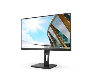 Monitor AOC 24P2QM, 23.8" VA WLED, 1920x1080@75Hz, 4ms GtG, 300cd m/2, 3000:1, 50M:1 DCR, Adaptive Sync, Low Blue Light, FlickerFree, 2Wx2, Tilt, Height Adjust, Pivot, Swivel, D-SUB, DVI, HDMI, DP, USB hub