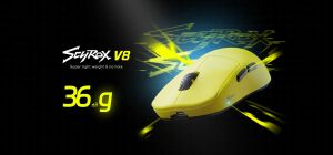 Scyrox професионална геймърска мишка V8 White - Wireless Gaming Mouse - 8K Polling Rate