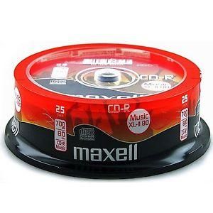 CD-R Music XL-II MAXELL, 700MB, 80 min, 25 px