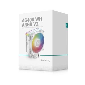 DeepCool охладител CPU Cooler AG400 White - Addressable RGB V2 - LGA1851/AM5