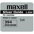 Button Battery Silver MAXELL SR-936 SW /AG9/, 394 1.55V