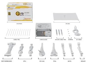 Power Supply Unit Seasonic CORE GX White 650W 80+ Gold, Fully Modular, ATX 3.1, PCIe 5.1