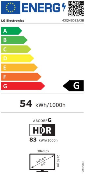 Телевизор LG 43QNED82A3B, 43