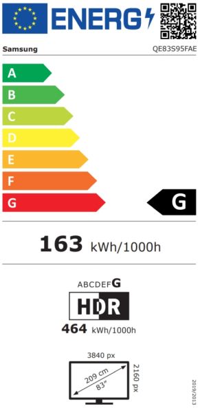 Телевизор Samsung OLED 83S95F, Smart, Ultra HD 4K, Glare Free, 100Hz (Up to 165Hz) Model 2025