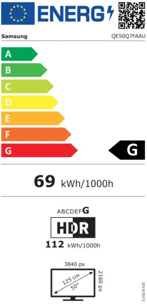 Телевизор Samsung QLED 50Q7F, 125 cm, Smart, 4K Ultra HD, 50Hz Model 2025