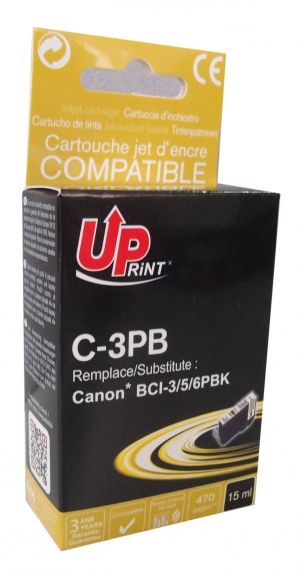Cartuș de cerneală UPRINT BCI3/BCI5/BCI6 CANON, Foto negru