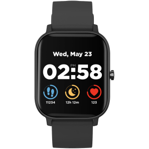 CANYON Wildberry SW-74, Smart watch, 1.3inches TFT full touch screen, Zinic+plastic body, IP67 waterproof, multi-sport mode, compatibility with iOS and android, black body with black silicon belt, Host: 43*37*9mm, Strap: 230x20mm, 45g