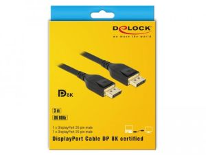 Delock DisplayPort cable 8K 60 Hz 3 m DP 8K certified