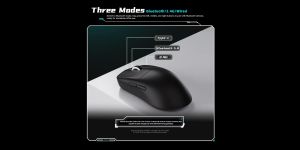 VXE професионална геймърска мишка Wireless Gaming Mouse Dragonfly R1 Pro Max 1K (4K compatible) - Kailh White Blade Switches, Purple