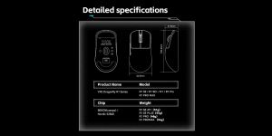 VXE професионална геймърска мишка Wireless Gaming Mouse Dragonfly R1 Pro Max 1K (4K compatible) - Kailh White Blade Switches, Purple