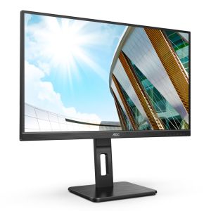 Monitor AOC Q27P2Q, 27" IPS WLED, 2560x1440@75Hz, 4ms GtG, 300cd m2, 1000:1, DCR 50M:1, FlickerFree, Low Blue Light, 2Wx2, Tilt, Height Adjust, Pivot, Swivel, D-SUB, HDMI , DP, USB hub
