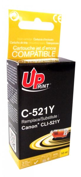 Inkwell UPRINT CLI521 CANON, Cu cip, Galben