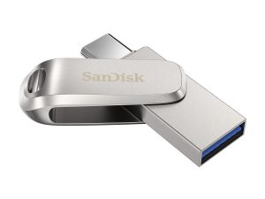 USB памет SanDisk Ultra Dual Drive Luxe, 64GB, USB 3.1 Gen 1, USB-C, Сребрист