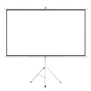 Screen on stand ESTILLO 244 x 183 cm, 120", white, with black frame, 4:3, 11 kg