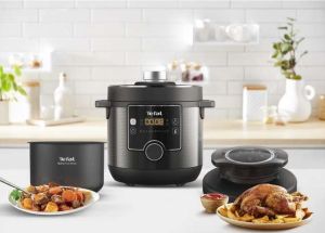 Мултикукър Tefal CY778830 Turbo Cuisine N'Fry 7,6L (Crispy Lid Included), 1200W, Epc, Automatic Prg (10+5Air Frying), Easy Steam Release