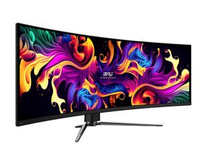 Монитор MSI MPG 491CQPX QD-OLED, 0.03ms, 240Hz, OLED, 5120 x 1440 (DQHD), 32:9, CURVE 1800R, G-Sync Compatible, HDR True Black 400, 450 nits, 99% DCI-P3, AR, DP(1.4a), 2xHDMI 2.1, 1xTypeC DP alt. w/PD (98W), USB Hub, Heigh Adj., VESA, Black, 10.6kg