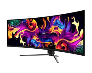 Монитор MSI MPG 491CQPX QD-OLED, 0.03ms, 240Hz, OLED, 5120 x 1440 (DQHD), 32:9, CURVE 1800R, G-Sync Compatible, HDR True Black 400, 450 nits, 99% DCI-P3, AR, DP(1.4a), 2xHDMI 2.1, 1xTypeC DP alt. w/PD (98W), USB Hub, Heigh Adj., VESA, Black, 10.6kg