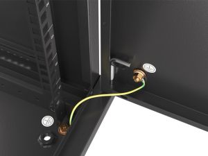 Комуникационен шкаф Lanberg rack cabinet 19" wall-mount 9U/600x450 for self-assembly with metal door  black (flat pack)