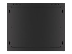 Комуникационен шкаф Lanberg rack cabinet 19" wall-mount 9U/600x450 for self-assembly with metal door  black (flat pack)