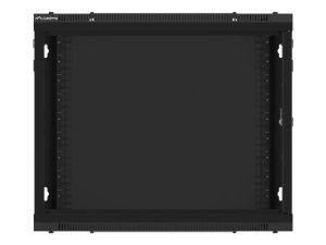 Комуникационен шкаф Lanberg rack cabinet 19" wall-mount 9U/600x450 for self-assembly with metal door  black (flat pack)