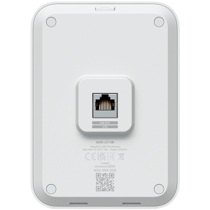 Ubiquiti UniFi U70IW Wall mounted WiFi 7 AP with 4 spatial streams and an integreated 2.5GbE PoE switch desined for hospitality enviorments