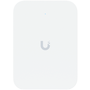 Ubiquiti UniFi U70IW Wall mounted WiFi 7 AP with 4 spatial streams and an integreated 2.5GbE PoE switch desined for hospitality enviorments