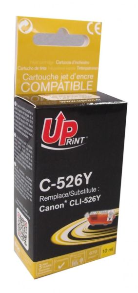 Ink cartridge UPRINT CLI526  CANON, WITH CHIP, Yellow