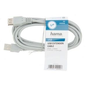 Cablu prelungitor HAMA, USB-A mamă - USB-A tată, 3 m, Standard