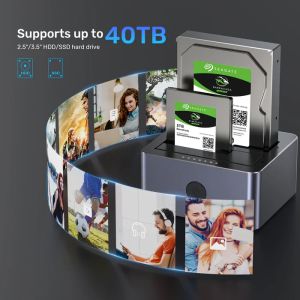 Unitek докинг станция Storage - HDD Dock - 2 BAY - Y-3026GY01-EU