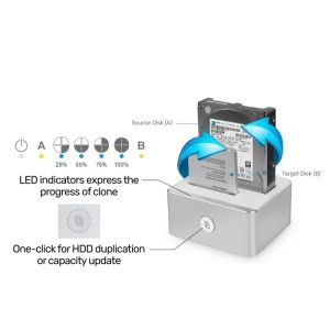 Unitek докинг станция Storage - HDD Dock - 2 BAY - Y-3026GY01-EU