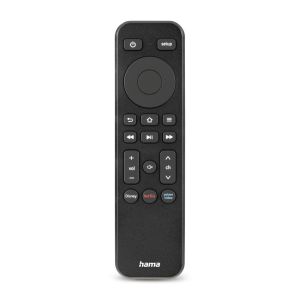 Hama Remote Control for TV + Netflix, Prime Video, Disney+ Buttons, Programmable