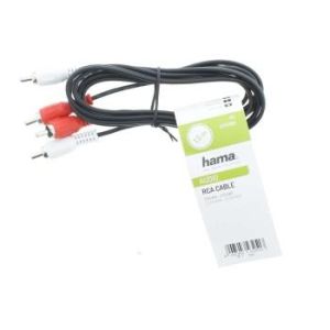 Cablu audio HAMA, 2 x Chinch - 2 x Chinch, 1,5 m, Negru