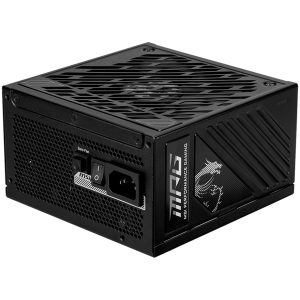 MSI MPG A1250GS PCIE5 Power Supply 1250W, 80 PLUS Gold, Dual PCIe 5.1 Cables, ATX 3.1, 135mm Fan, Fan Stop, OCP/OTP/OPP/SCP/OVP/UVP/SIP/NLO, Active PFC, Dimensions: 150mmx150mmx86mm, 10Y Warranty