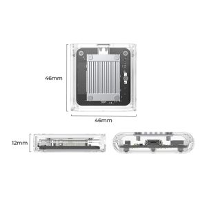 Orico Storage - Case - M.2 2230 NVMe - TC20-M2-10G-GY-BP - 10Gbps, Gray