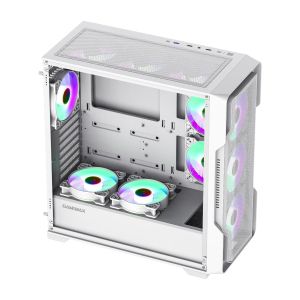 Gamemax Case EATX - SIEGE White - Addressable RGB