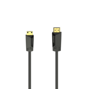 Cablu HAMA, HDMI tată - mini HDMI tată, 1,5 m, conectori placați cu aur, Negru