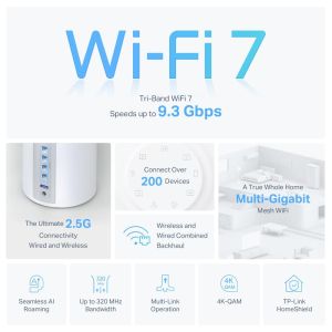 Mesh System TP-Link Deco BE65 Wi-Fi 7 BE9300 (3-Pack)