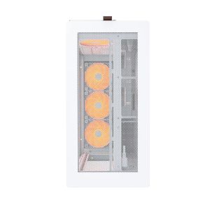Montech Case ATX - HS01 PRO (W) - 5 x 120 mm ARGB Fans, USB-C, White