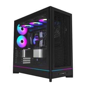 Montech Case ATX - HS01 PRO (W) - 5 x 120 mm ARGB Fans, USB-C, Black