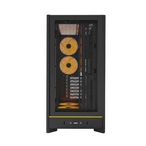 Montech Case ATX - HS01 PRO (W) - 5 x 120 mm ARGB Fans, USB-C, Black