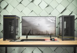 Montech Case ATX - HS01 PRO (W) - 5 x 120 mm ARGB Fans, USB-C, Black
