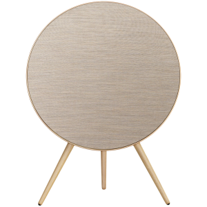 Beosound A9 5th Gen Speaker Gold Tone (Back Sand/Cover Golden/Legs White Oak)
