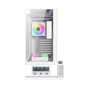 Xigmatek Case EATX - Vision Arctic - 7 ARGB Fans, LCD Display Panel, Smart Fan Control