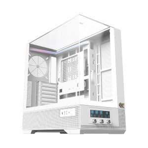 Xigmatek Case EATX - Vision Arctic - 7 ARGB Fans, LCD Display Panel, Smart Fan Control