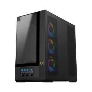 Xigmatek Case EATX - Vision - 7 ARGB Fans, LCD Display Panel, Smart Fan Control