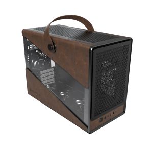 Montech Case mATX - Heritage PRO (B) - USB-C, Leather, 4 x 120 mm Fans