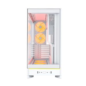 Montech кутия Case ATX - HS02 PRO (W) - 5 x 120 mm ARGB Fans, USB-C, Black